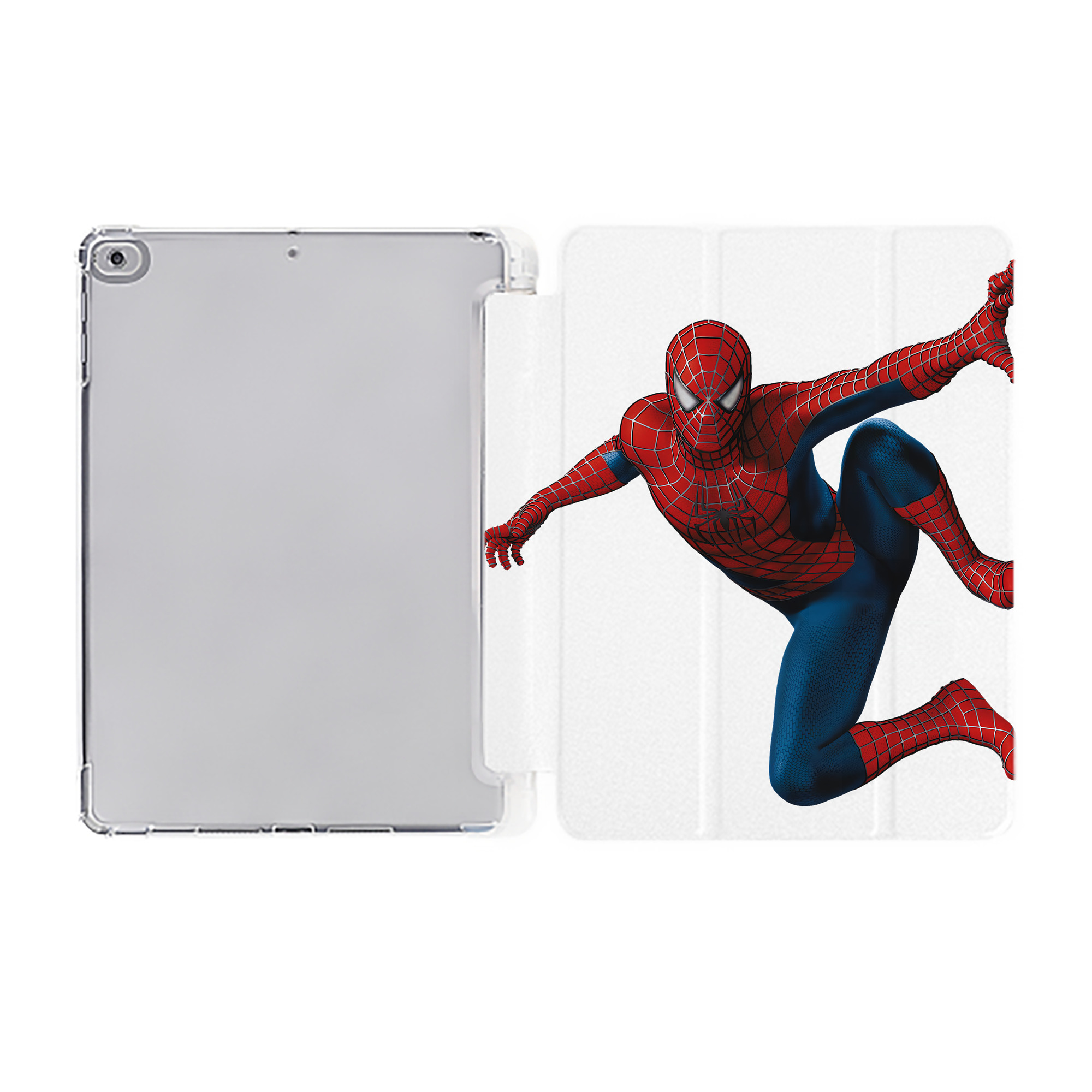 （画像用） Spider Man スパイダーマン IPad ケース ペン収納付き 三つ折りスタンド PUレザー×シリコン 対応機種9.5/10.5/10.9インチ